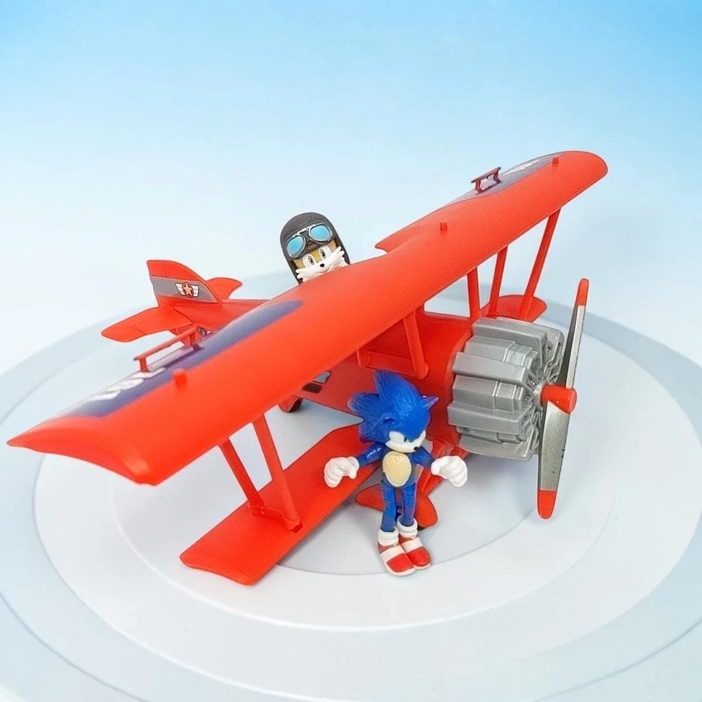 Sonic the Hedgehog 2 Movie Tornado Biplane with Sonic & Tails Jakks Sega 2022